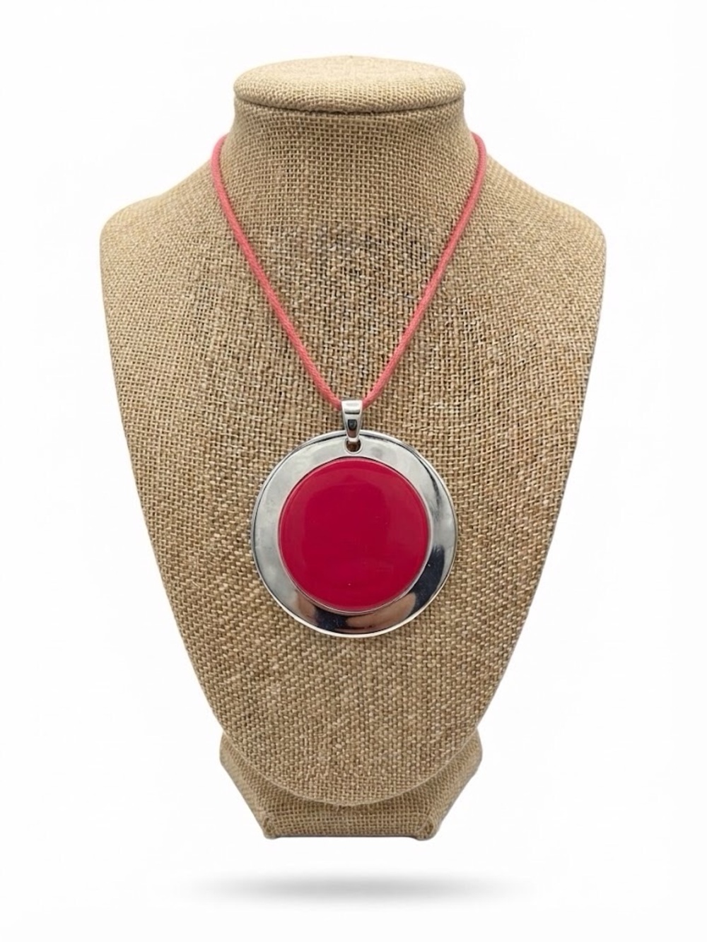 Pink Disc Pendant Necklace - Unbranded Women Jewelry